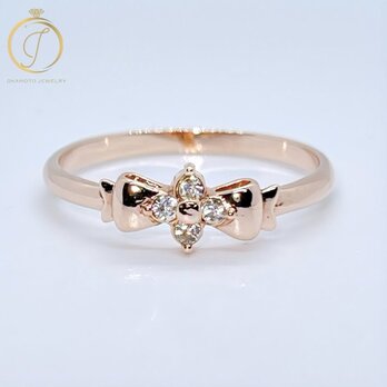 Ribbon crystal ring.の画像