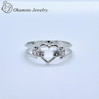 Heart Crystal Ring (ピンキーリング可)の画像
