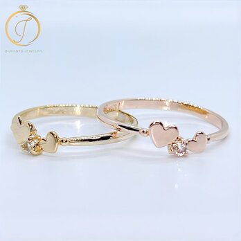 Cute heart ring.(ピンキーリング可)の画像