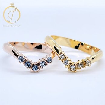 V Design Ring (ピンキーリング可）の画像