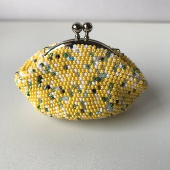 Beaded Purse --Mimosa-- (S) 内布：Cathy 口金：銀色の画像