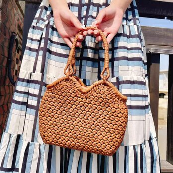 山葡萄 蔓 バック かご 籠 網代編み 斜め掛けバッグ 着服 山葡萄 かごバッグ 網代編み やまぶどう 山ぶどうの画像