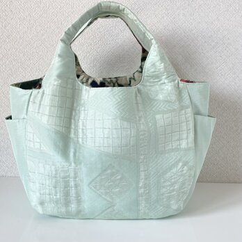 帯バッグ〜サイドポケットのトートバッグ〜　の画像