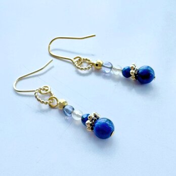 Lapislazuli＊Tanzanite＊Scololite ピアスの画像