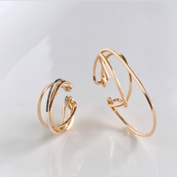 14kgf×silver925　 diagonal　イヤーカフ　2点セットの画像