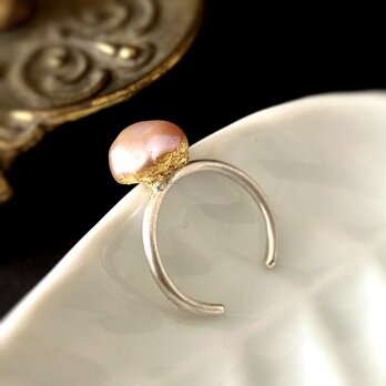 [金彩パールpink] ring - K22gold*silverの画像