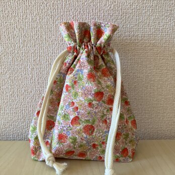 巾着袋 給食袋 いちごの画像