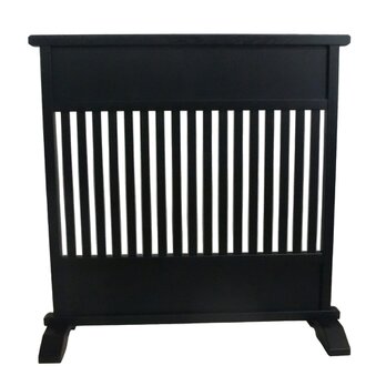 杢目が美しい わけあり ブラック 間仕切り 和風衝立 ② W90xD30xH90