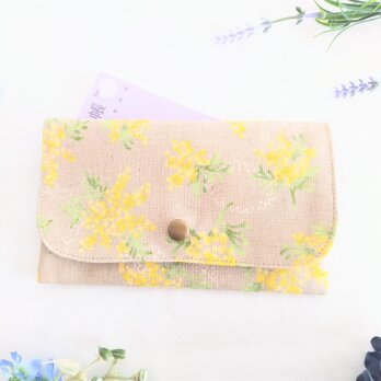 ミモザの花 フラップケース(アイボリー)の画像