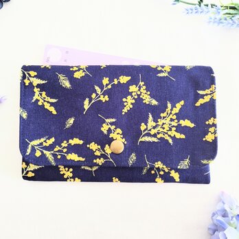ミモザの花 フラップケース(ネイビー)の画像