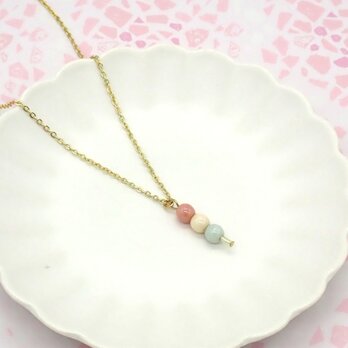 お花見だんごネックレス