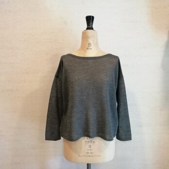 【特別提供品】リネンが快適♡前後2WAYプルオーバー（01086）チャコールの画像