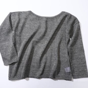 【特別提供品】リネン100％♡前後2WAYプルオーバー（01086）チャコールの画像