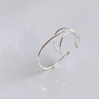 silver925 diagonal unbalance イヤーカフ　3連の画像