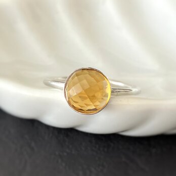 [ROSEシトリンφ8] ring silver950の画像