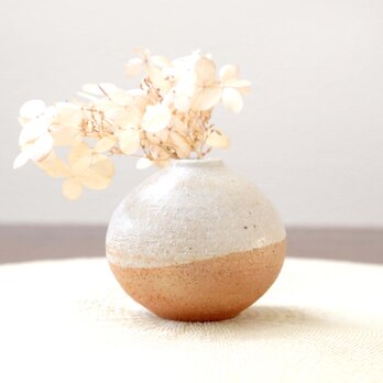 【薪窯焼成】藁灰釉のふっくら素朴な一輪挿し