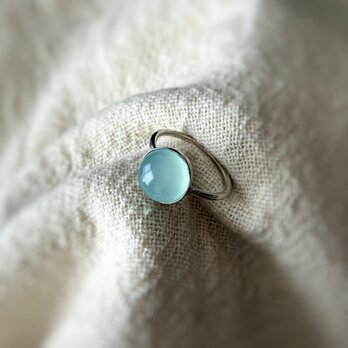 [空色カルセドニーφ10] ring silver950の画像