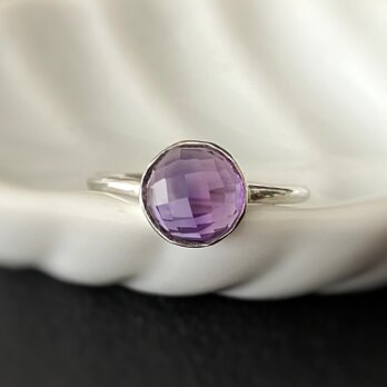 [ROSEアメジストφ8] ring silver950の画像