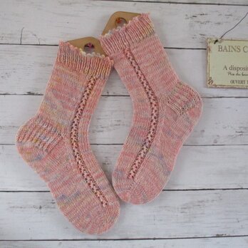 　冷え取り ソックス　My Hand -Dyed Socksyarns　ピンクの画像