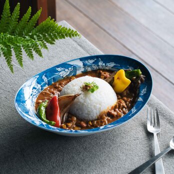 みかわちカレー皿　花鳥の画像