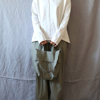 【受注制作】4色展開/コットンタイプライター　2wayショルダートートBAG〈小〉の画像
