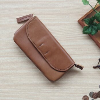 柔らかな長財布  (Brown)w_01の画像