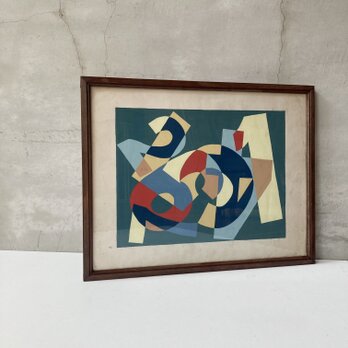 数字モチーフのアート 額装の画像