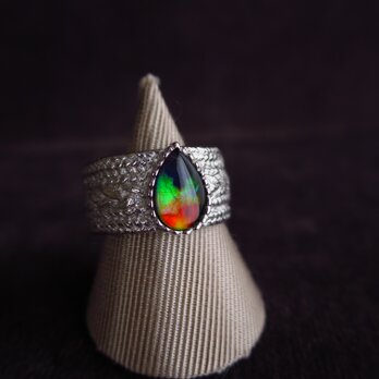 SV Ammolite Ring　の画像