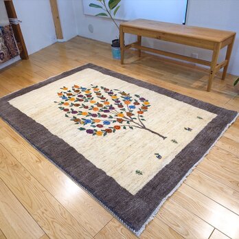 ペルシャ ギャッベ　リビング　ラグ　176x123㎝　ザクロの木　RJ13305Gの画像