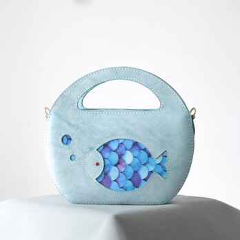 深海魚のレザーバッグ 本革製「カーリングバッグ」✨の画像