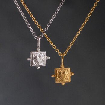 ハートのネックレス❤︎frame heart necklace/送料無料の画像