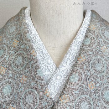 洗える刺繍半衿 ノーブルホワイトの画像