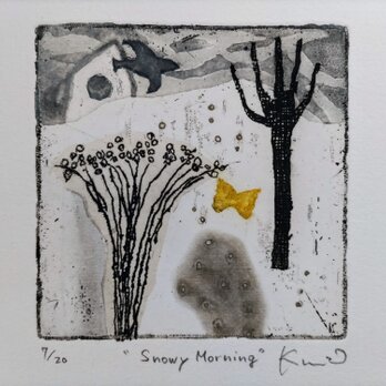 Snowy Morning（シート）／銅版画の画像