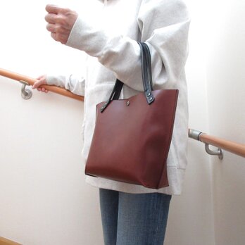 NEWライン♪《牛革》ロングハンドル・底マチワイド・一枚革のミニトート・0604