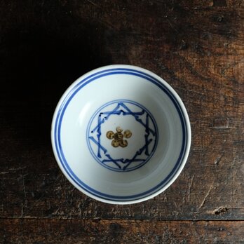 煮物を盛り付けたくなる◆素敵な文様。瀬戸焼　染付中鉢　骨董・antiques 丁寧な暮らしに。大正~昭和初期の画像