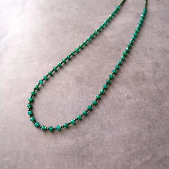 Green Onyx × Green Sandstone Necklace／グリーンオニキス×グリーンサンドストーン ネックレス