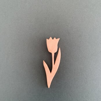 花ブローチ　チューリップの画像
