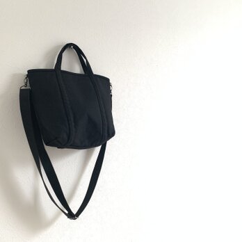 帆布 2wayショルダートート　「pote」(S) 黒の画像