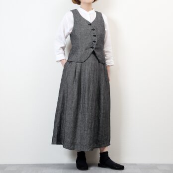 #459タックギャザースカート(ヘリンボーン)の画像
