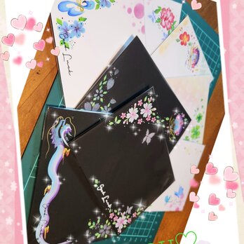 花文字.ポストカード（メッセージ用5枚セット)の画像