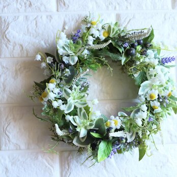 すずらんのリース　造花