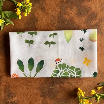 樹脂顔料染め手ぬぐい　春の菜園