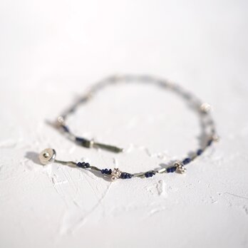 -Lapis lazli・Silver- braid Ankletの画像