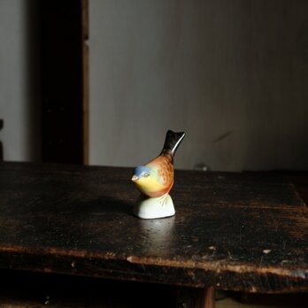 細かな手描き◆made in HUNGARY　ハンドメイド鳥のオブジェ　インテリアオブジェ　ビンテージ　可愛いの画像