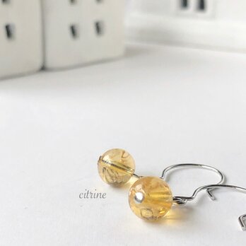 数量限定♡ゆれる✳︎シトリン6㎜玉ピアス  ニッケルフリーのコピーの画像