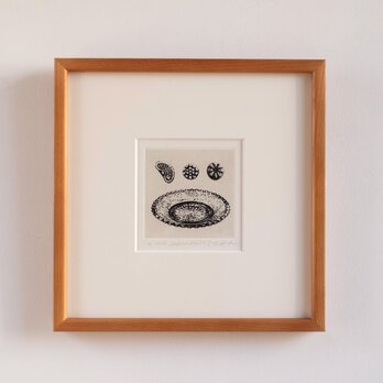 銅版画 "dessert dish #3"（額装）の画像