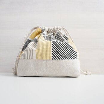 巾着　マチあり　幾何学