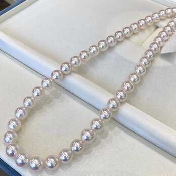 ✨ 8mm高級ホワイトシェルパールネックレスセット｜925シルバーパーツ使用｜ブレスレット＋ピアス＋ギフトボックス付き ✨の画像