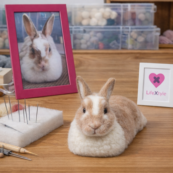 羊毛フェルト そっくり ウサギ オーダーメイド｜写真から作る ペットリアル ぬいぐるみ｜うさぎロス メモリアル レプリカ