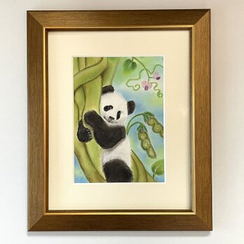 豆の木登り（パステル画　原画）　の画像